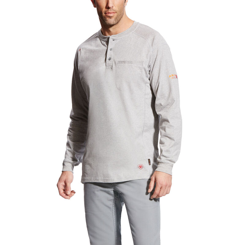Ariat Hemden Herren - Fr Air Henley Grau ( JYKEV-3694 )